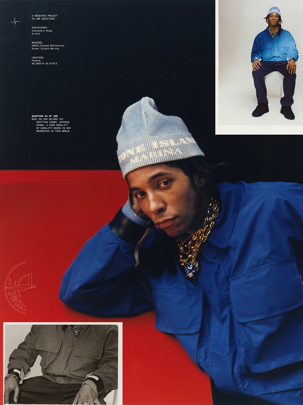 stoneisland ビーニーニットキャップグレー00s テックY2K